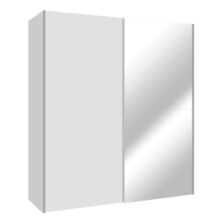 Szafa przesuwna z lustrem 170 cm Biała